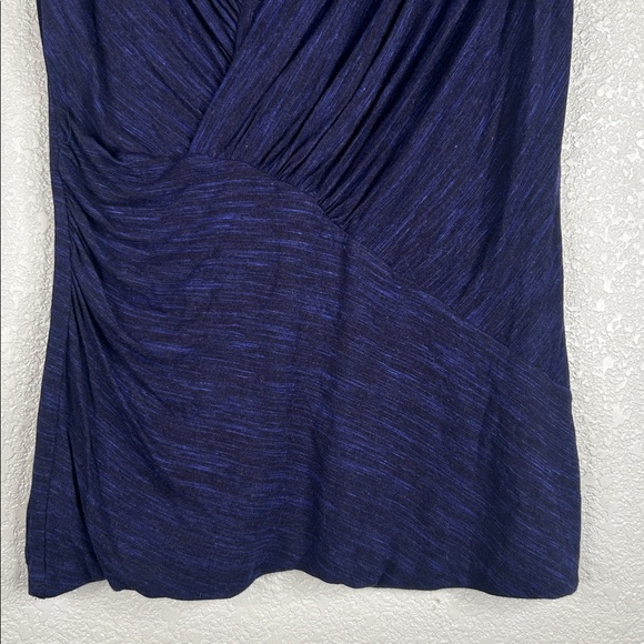 Apt 9 Blue & Black V-Neck Faux Wrap Sleeveless Casual Business Top Size Medium - Picture 3 of 6